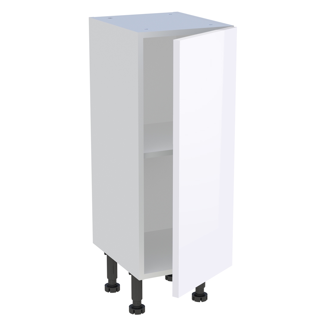 Meuble bas cuisine 1 porte H. 87 cm x L. 30 cm x P. 36,9 cm - Blanc brillant