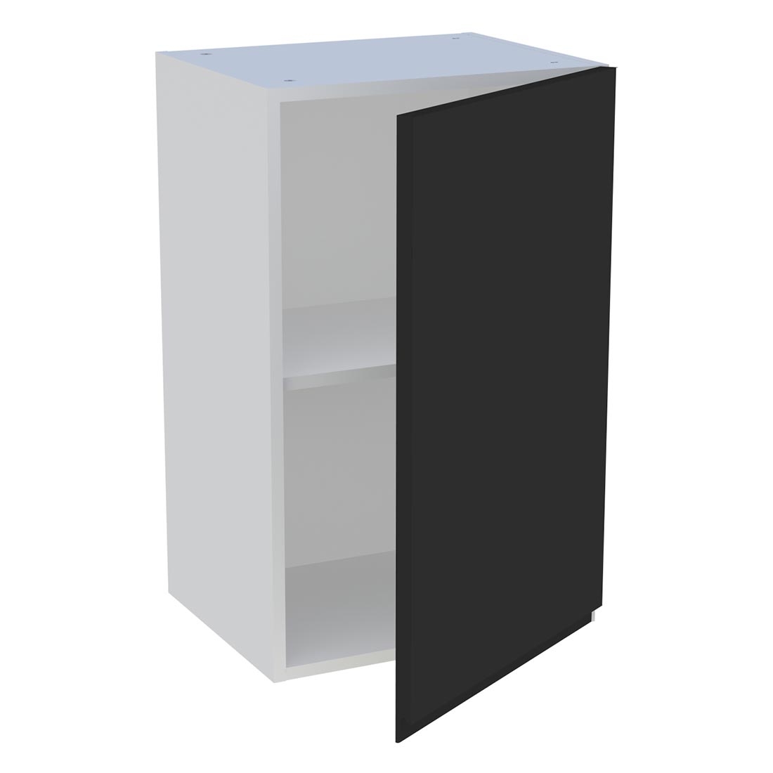 Meuble haut cuisine 1 porte H. 72 cm x L. 45 cm - Noir mat sans poignée