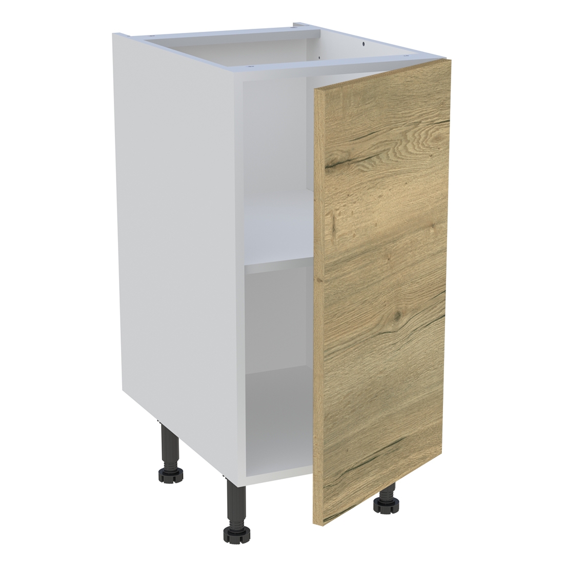 Meuble bas cuisine 1 porte H. 87 cm x L. 40 cm - Chêne structuré