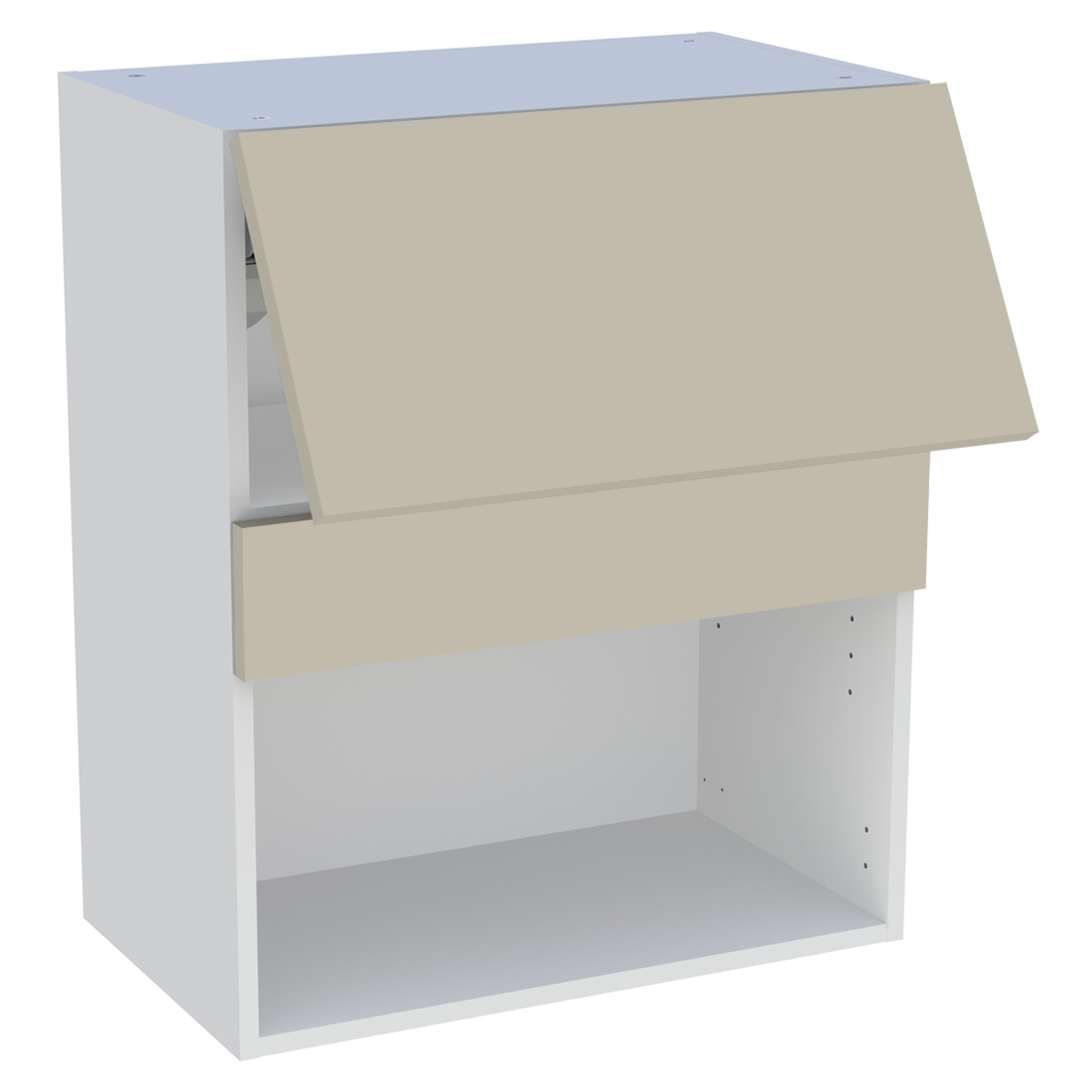 Meuble haut cuisine 1 porte relevante H. 72 cm x L. 60 cm - Beige mat