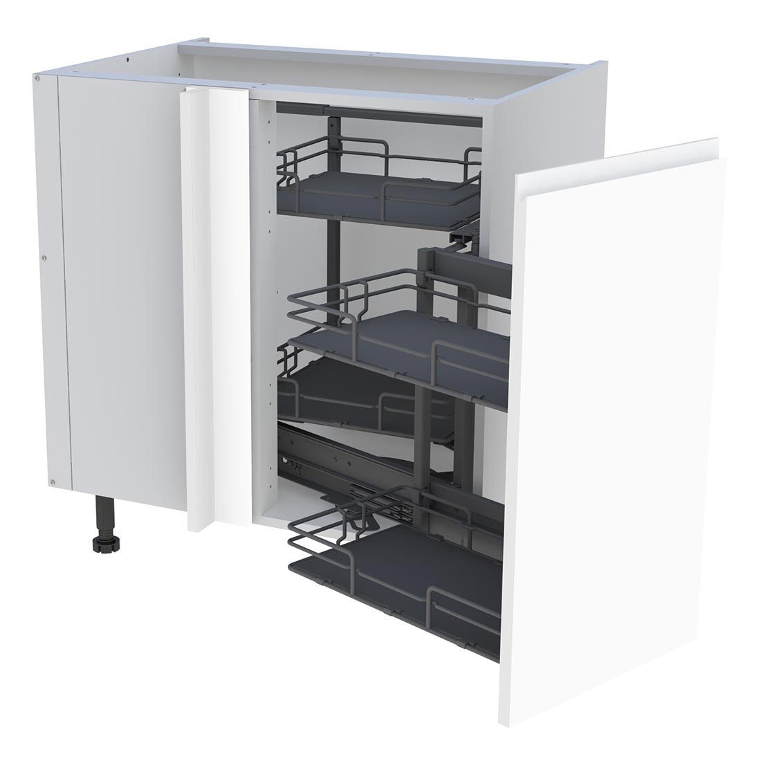 Meuble bas cuisine 1 porte H. 87 cm x L. 80 cm - BSA105MCG - Blanc mat sans poignée