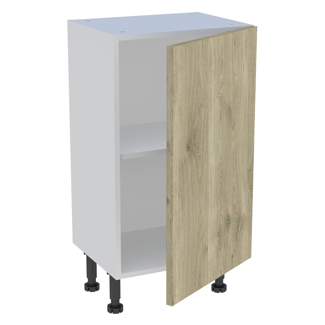 Meuble bas cuisine 1 porte H. 87 cm x L. 45 cm x P. 36,9 cm - Chêne doré