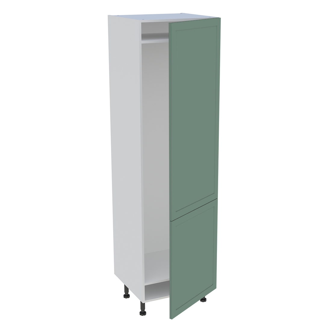 Colonne cuisine 2 portes H. 216,6 cm x L. 60 cm - CFR2P602 - Vert sauge cadre