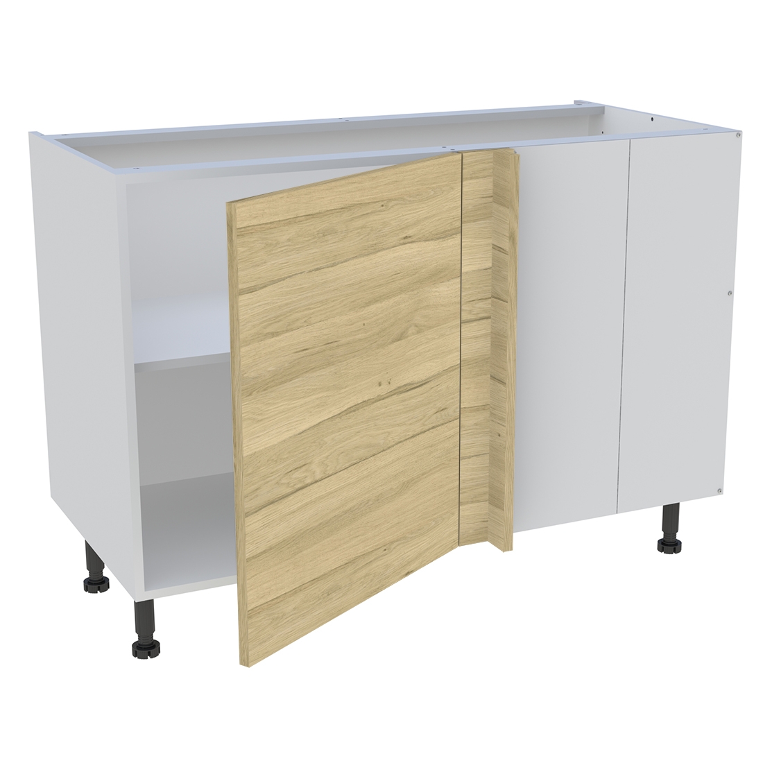 Meuble bas d'angle cuisine 1 porte H. 87 cm x L. 120 cm - Chêne clair