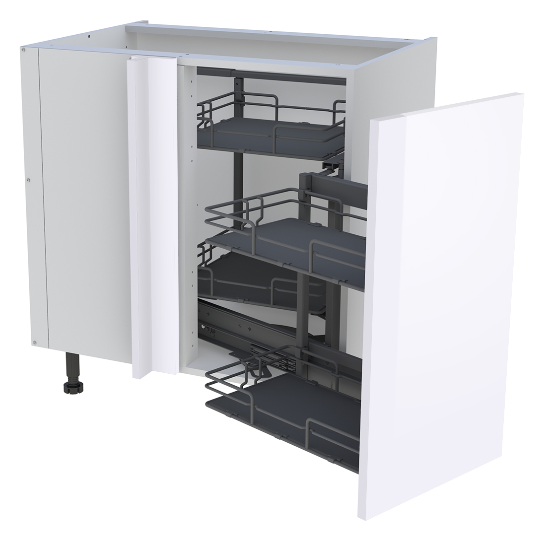 Meuble bas cuisine 1 porte H. 87 cm x L. 80 cm - BSA105MCG - Blanc brillant