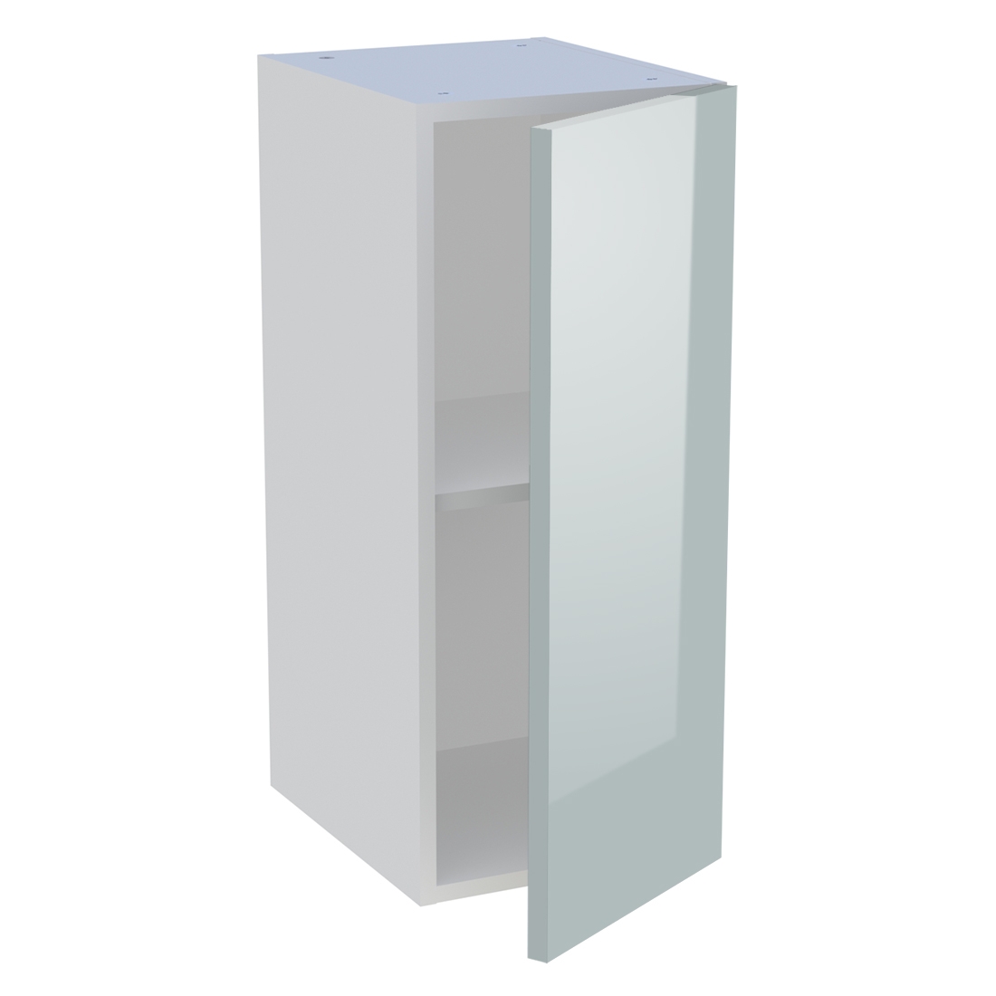 Meuble haut cuisine 1 porte H. 72 cm x L. 30 cm - Gris cendre brillant