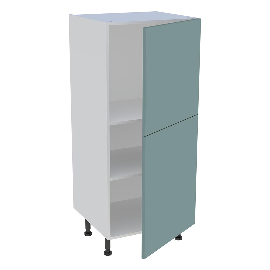 Demi colonne cuisine 2 portes H. 129,6 cm x L. 60 cm - Vert opale mat