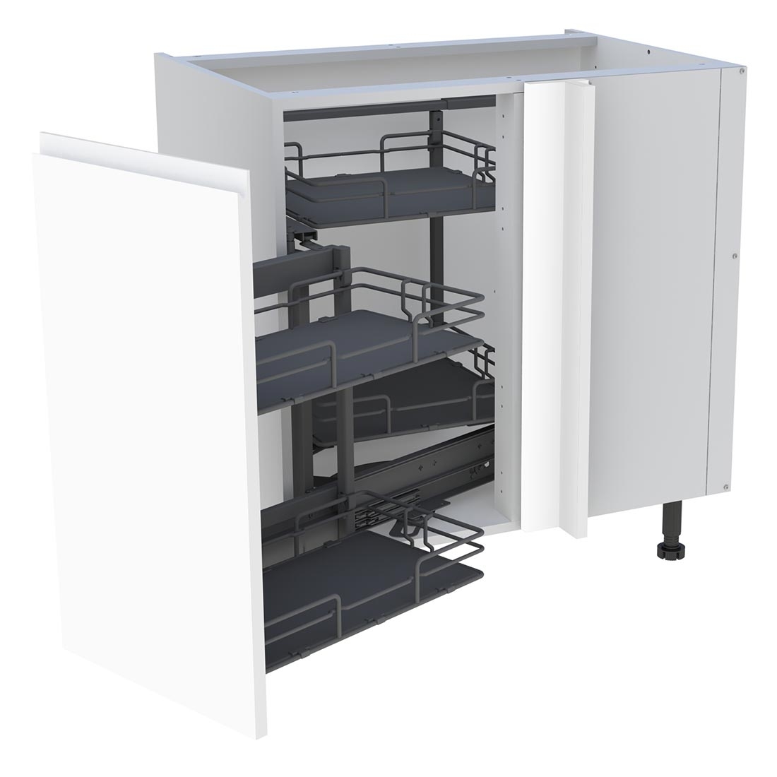 Meuble bas cuisine 1 porte H. 87 cm x L. 80 cm - BSA105MCD - Blanc mat sans poignée