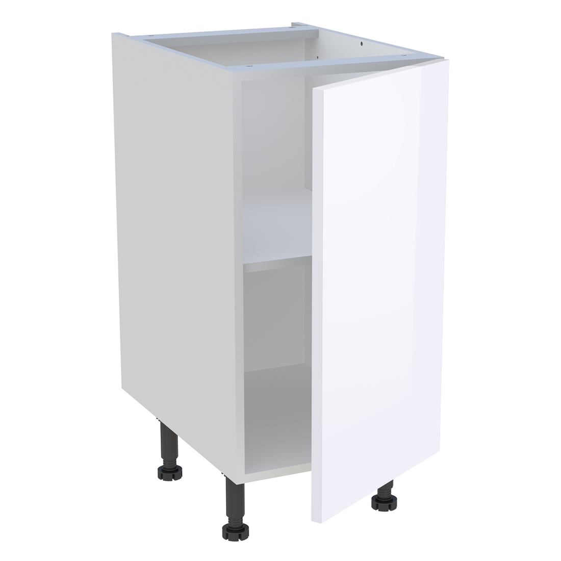 Meuble bas cuisine 1 porte H. 87 cm x L. 40 cm - Blanc brillant