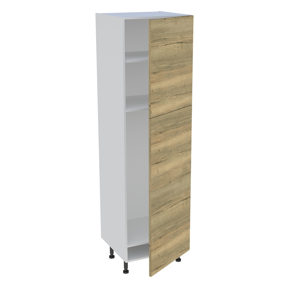 Colonne cuisine 2 portes H. 216,6 cm x L. 60 cm - CFR2P601 - Chêne structuré