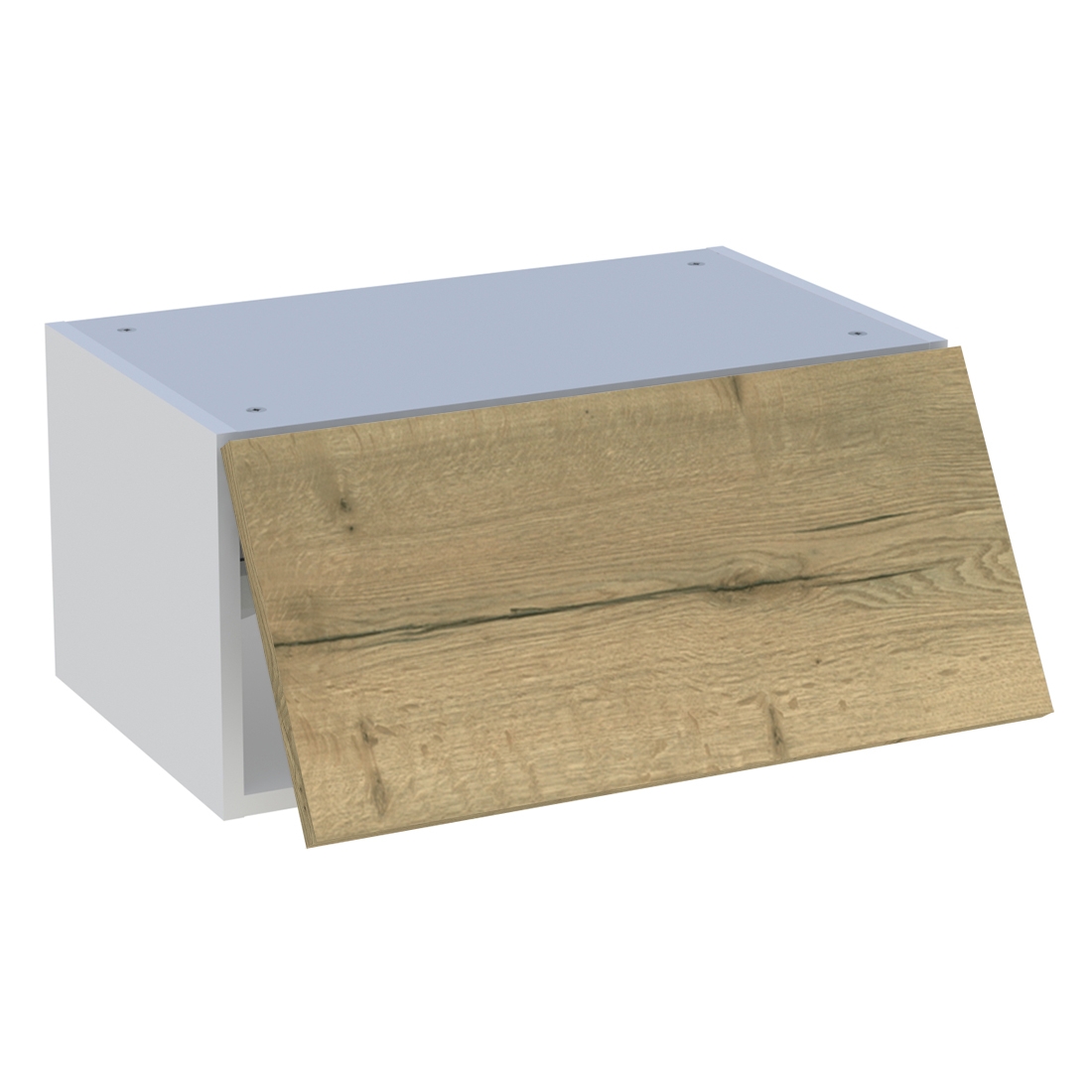 Meuble haut cuisine 1 porte relevante H. 28,8 cm x L. 60 cm - Chêne structuré