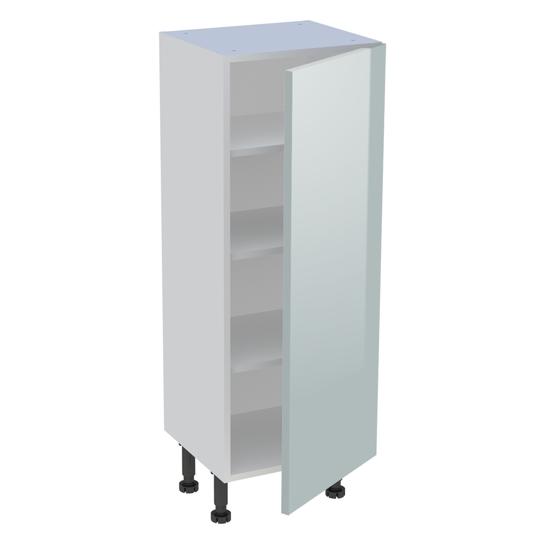 Meuble bas cuisine 1 porte H. 115,8 cm x L. 40 cm x P. 36,9 cm - Gris cendre brillant