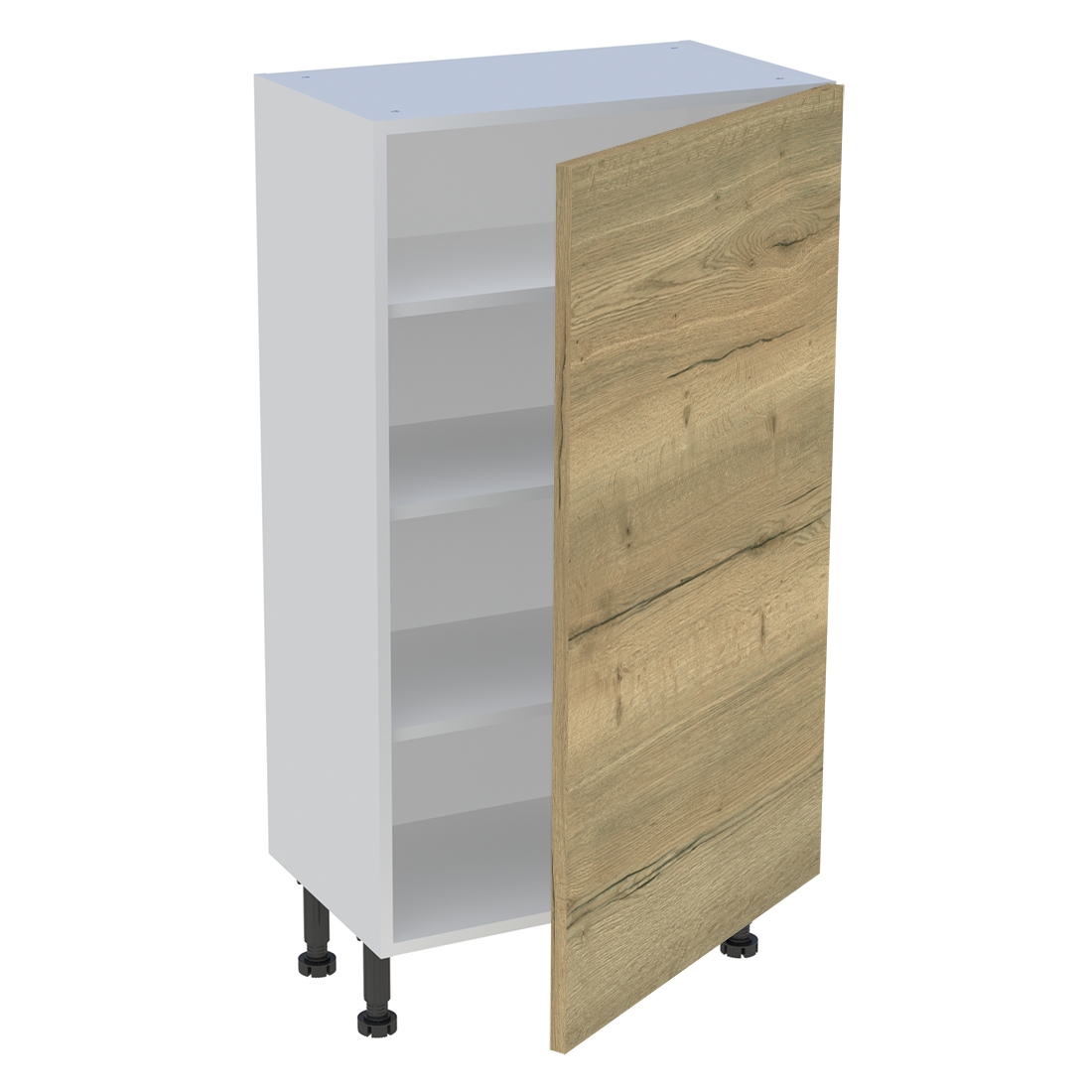 Meuble bas cuisine 1 porte H. 115,8 cm x L. 60 cm x P. 36,9 cm - Chêne structuré