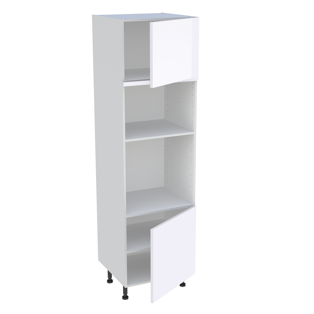 Colonne cuisine 2 portes H. 216,6 cm x L. 60 cm - CFMO2P - Blanc brillant