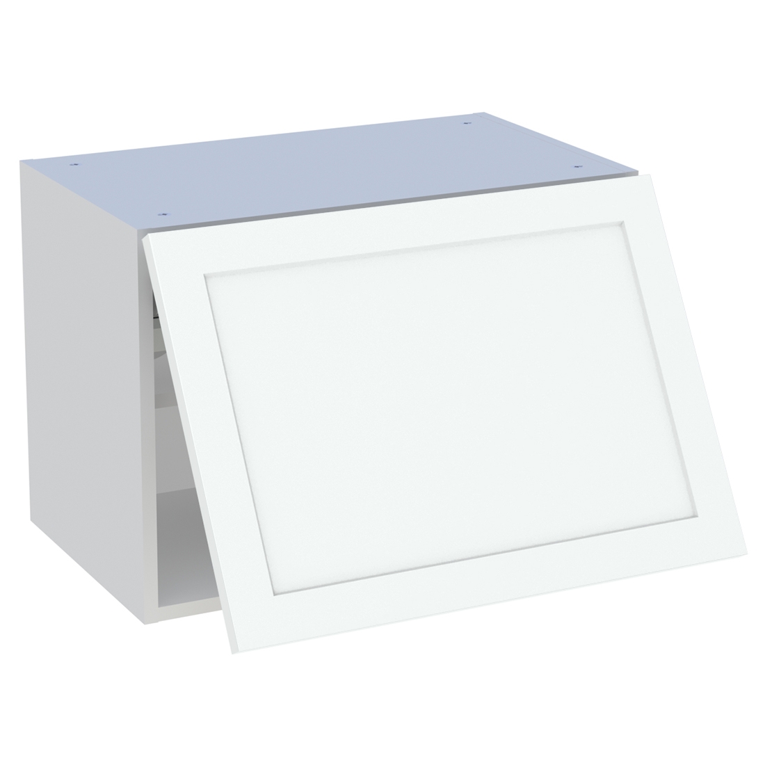 Meuble haut cuisine 1 porte relevante H. 43,2 cm x L. 60 cm - Blanc cadre
