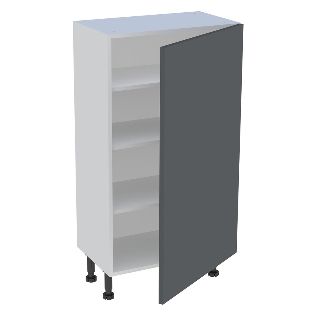 Meuble bas cuisine 1 porte H. 115,8 cm x L. 60 cm x P. 36,9 cm - Gris ardoise mat