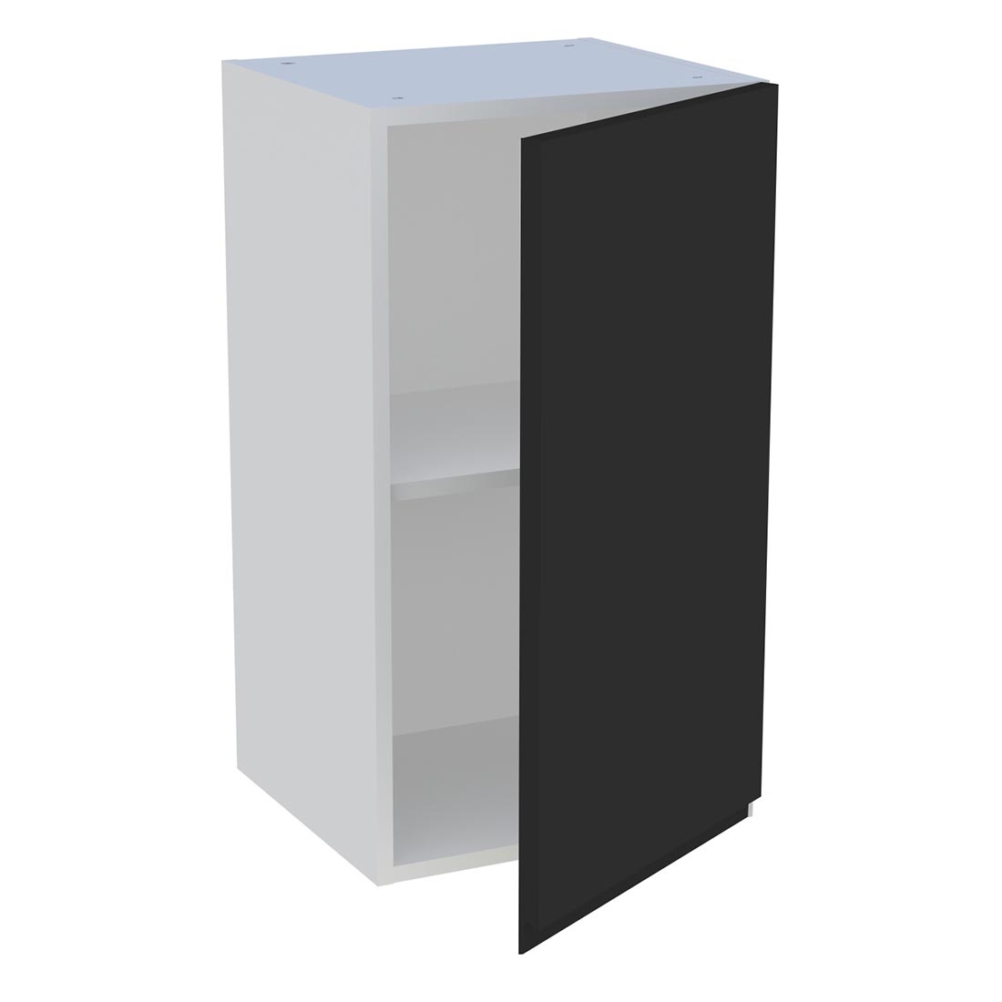 Meuble haut cuisine 1 porte H. 72 cm x L. 40 cm - Noir mat sans poignée