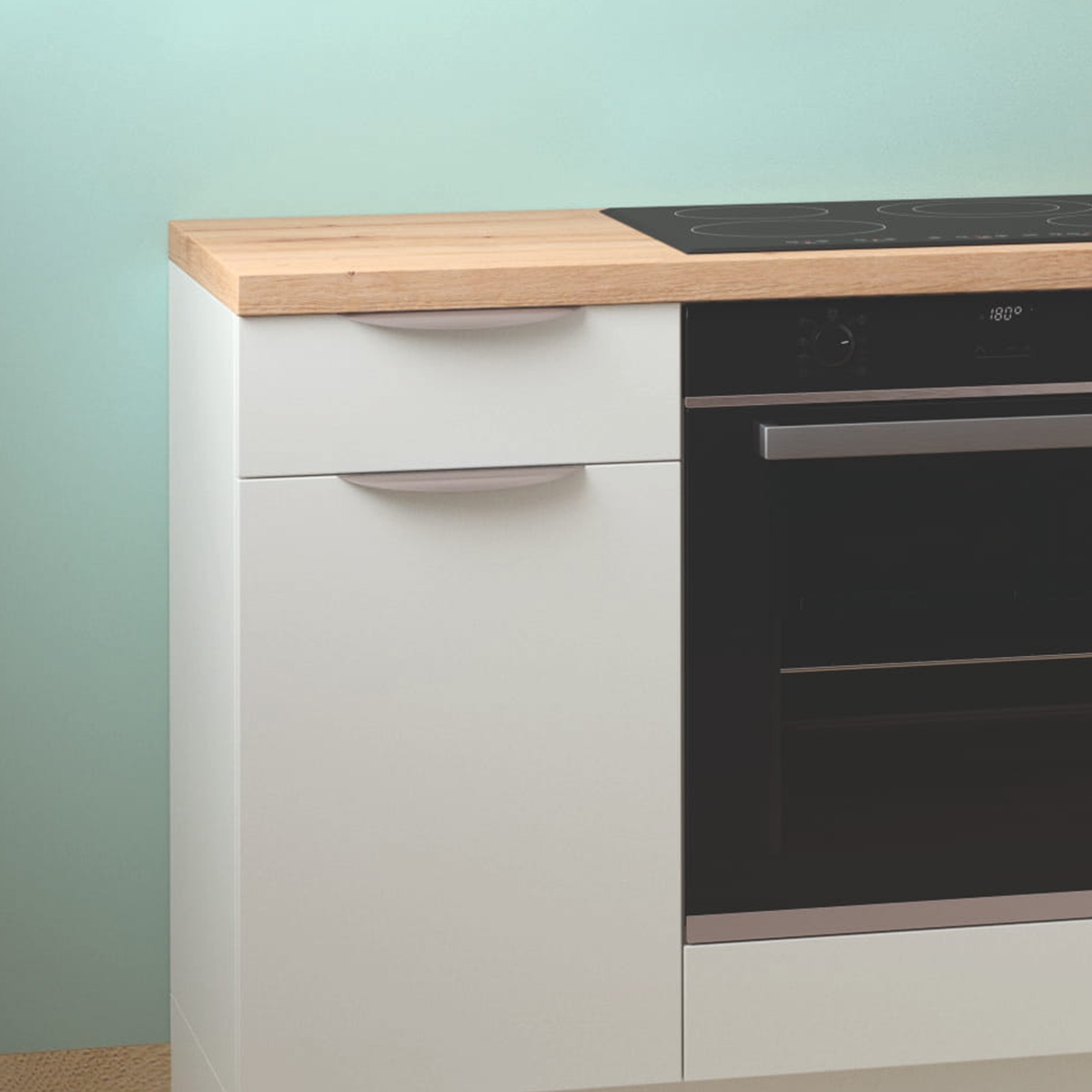 Cuisine complète en angle Blanc mat 280 cm