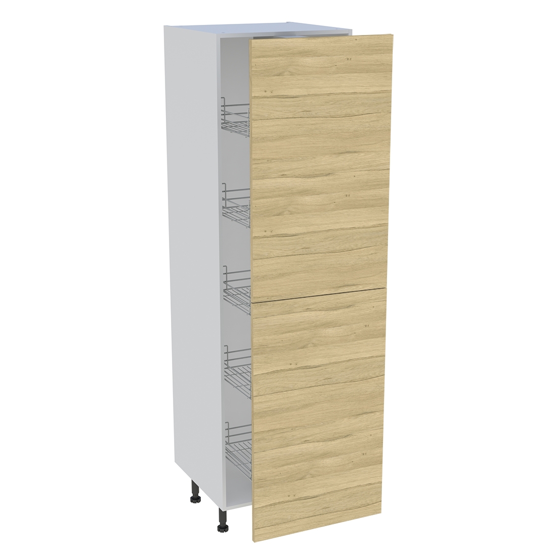 Colonne cuisine 2 portes H. 216,6 cm x L. 60 cm - C2P601EX - Chêne clair