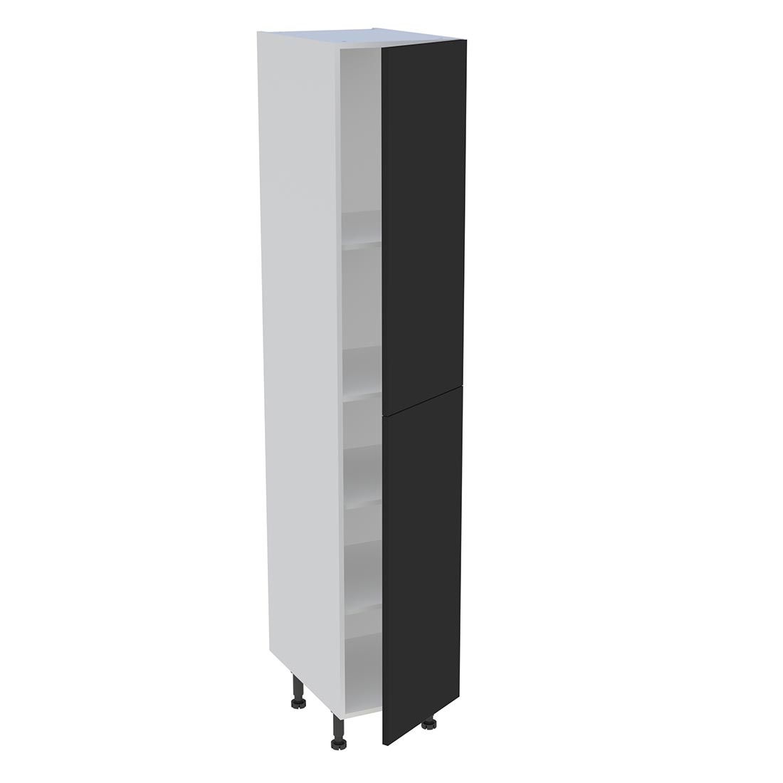 Colonne cuisine 2 portes H. 216,6 cm x L. 40 cm - C2P401 - Noir mat