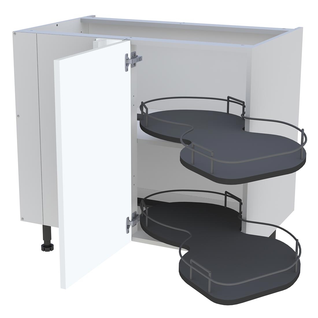 Meuble bas cuisine 1 porte H. 87 cm x L. 90 cm - BSA110G - Blanc mat