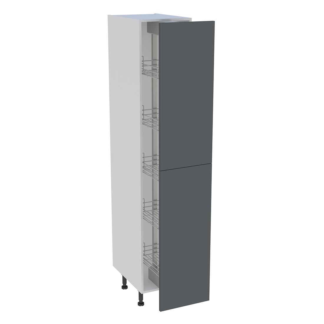 Colonne cuisine 2 portes H. 216,6 cm x L. 40 cm - C2P401EX - Gris ardoise mat