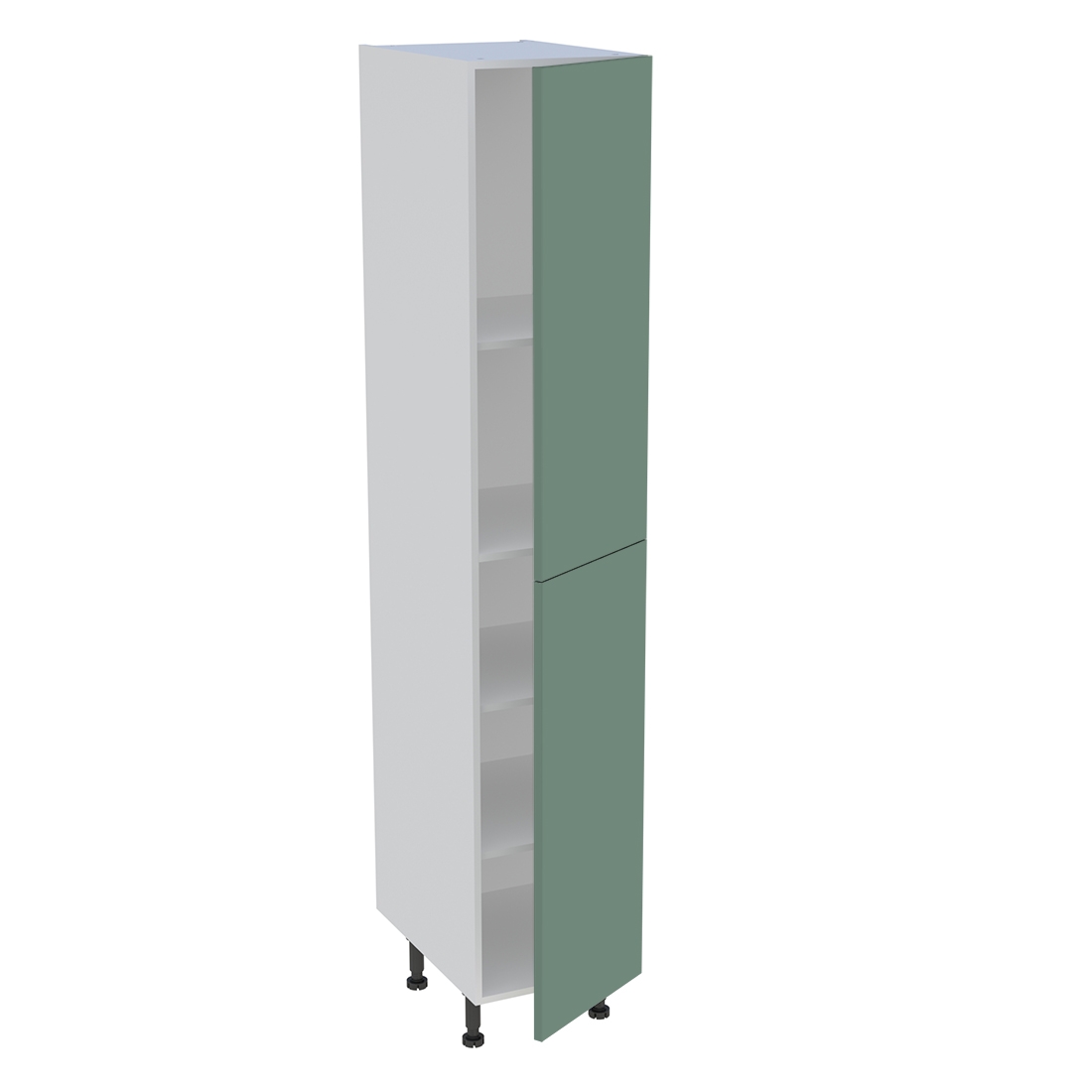 Colonne cuisine 2 portes H. 216,6 cm x L. 40 cm - C2P401 - Vert sauge mat