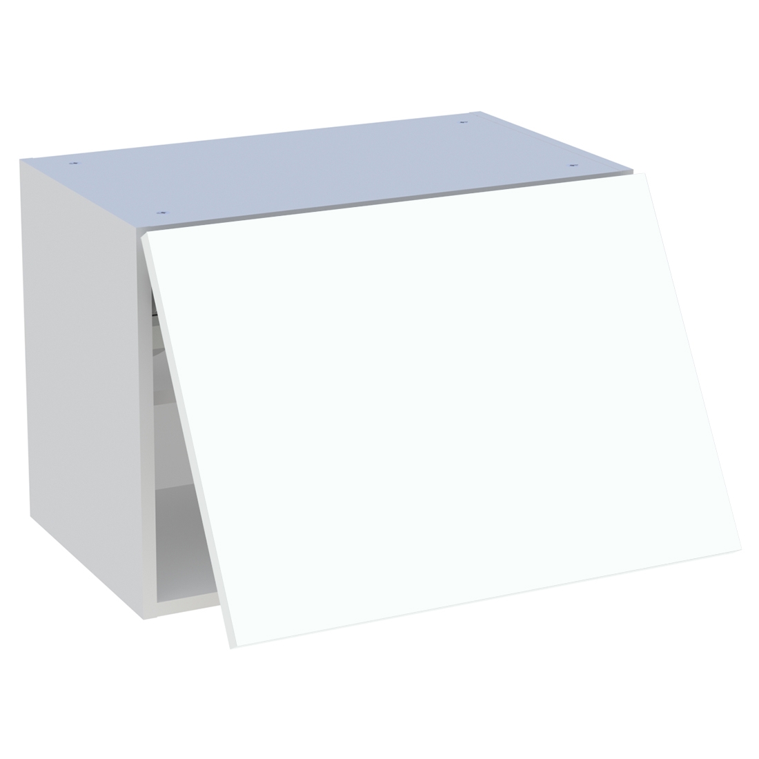 Meuble haut cuisine 1 porte relevante H. 43,2 cm x L. 60 cm - Blanc chaud mat