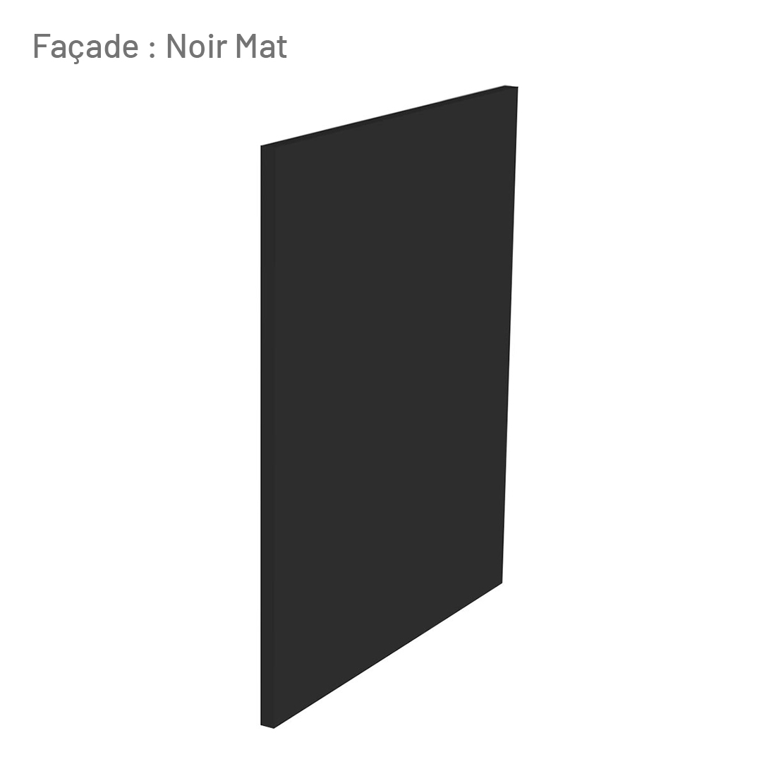 Cuisine complète Noir mat 180cm avec meuble micro-ondes - Avec Plan de travail et Crédence