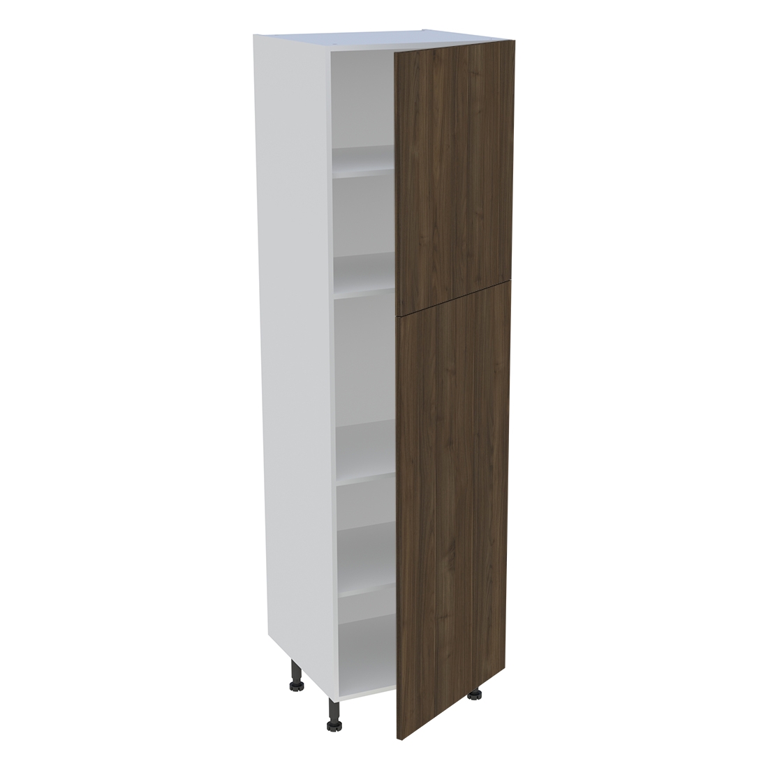 Colonne cuisine 2 portes H. 216,6 cm x L. 60 cm - C2P602 - Noyer foncé