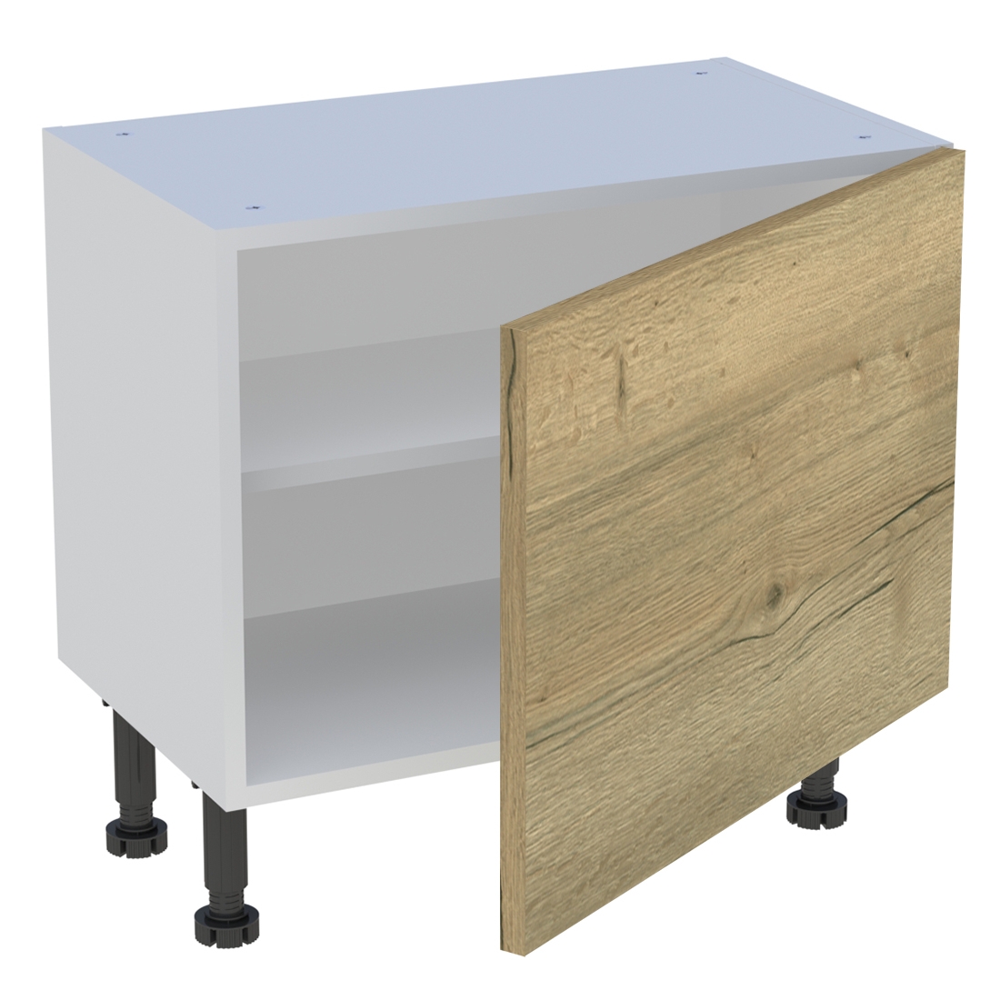 Meuble bas cuisine 1 porte H. 58,2 cm x L. 60 cm x P. 36,9 cm - Chêne structuré