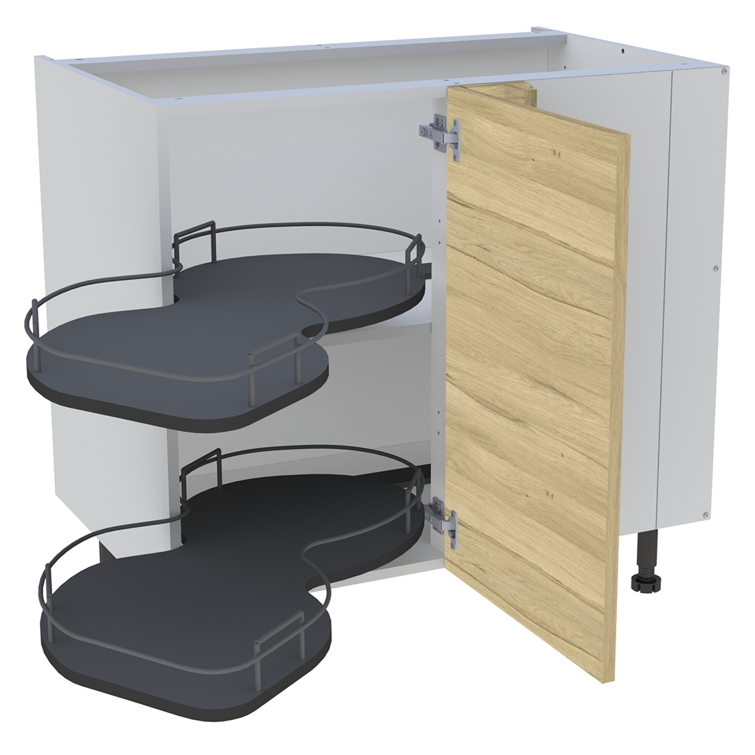 Meuble bas cuisine 1 porte H. 87 cm x L. 90 cm - BSA110D - Chêne clair