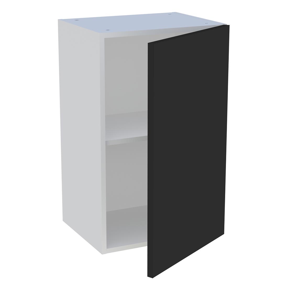 Meuble haut cuisine 1 porte H. 72 cm x L. 45 cm - Noir mat