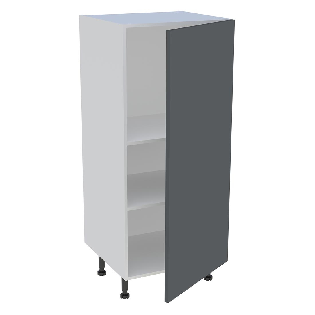 Demi colonne cuisine 1 porte H. 129,6 cm x L. 60 cm - Gris ardoise mat