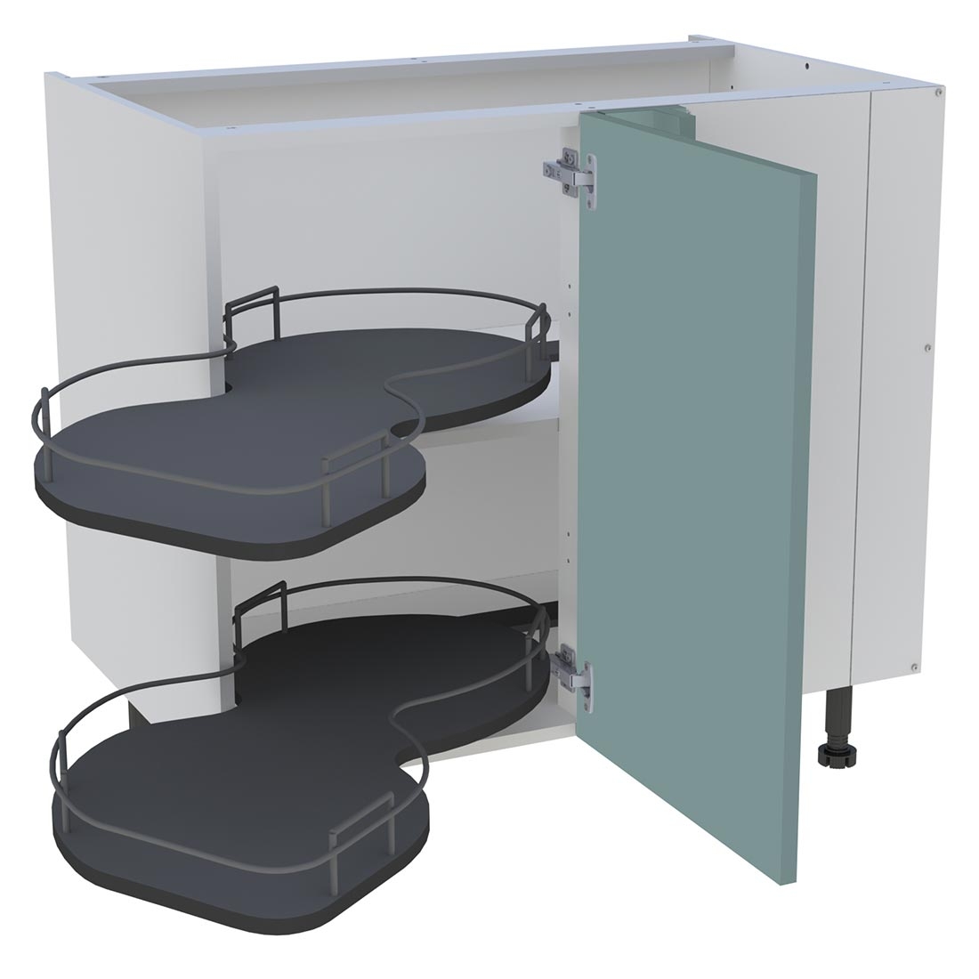 Meuble bas cuisine 1 porte H. 87 cm x L. 90 cm - BSA110D - Vert opale mat
