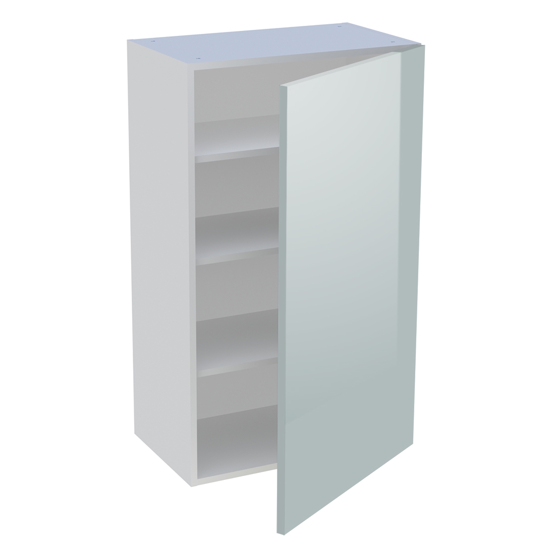 Meuble haut cuisine 1 porte H. 100,8 cm x L. 60 cm - Gris cendre brillant