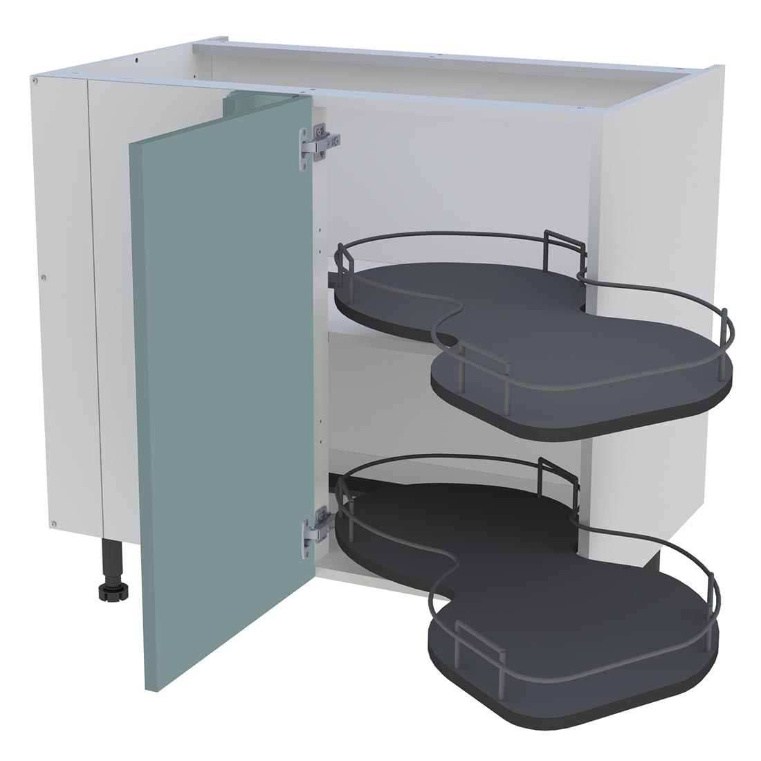 Meuble bas cuisine 1 porte H. 87 cm x L. 90 cm - BSA110G - Vert opale mat