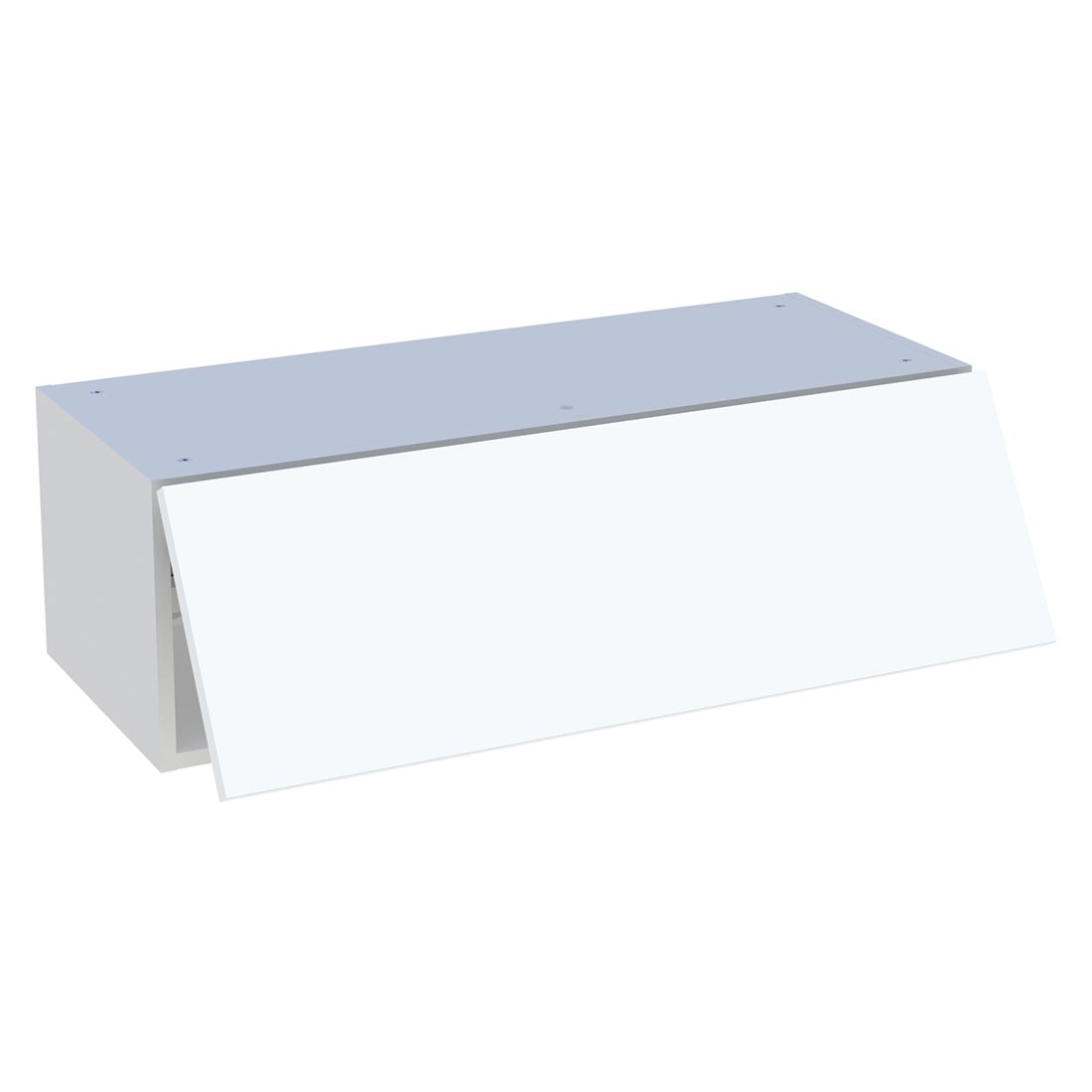 Meuble haut cuisine 1 porte relevante H. 28,8 cm x L. 90 cm - Blanc mat