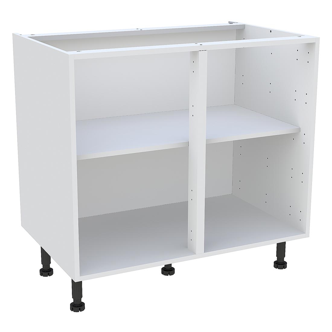 Caisson Meuble bas cuisine Blanc H. 87 cm x L. 90 cm x P.57,1 cm