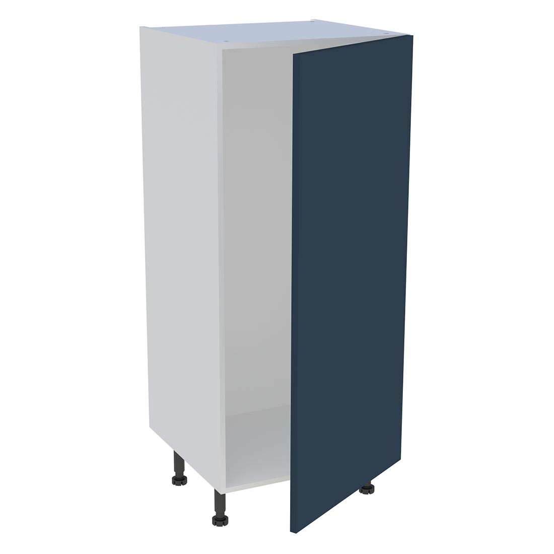 Demi colonne cuisine 1 porte H. 129,6 cm x L. 60 cm - Bleu nuit mat