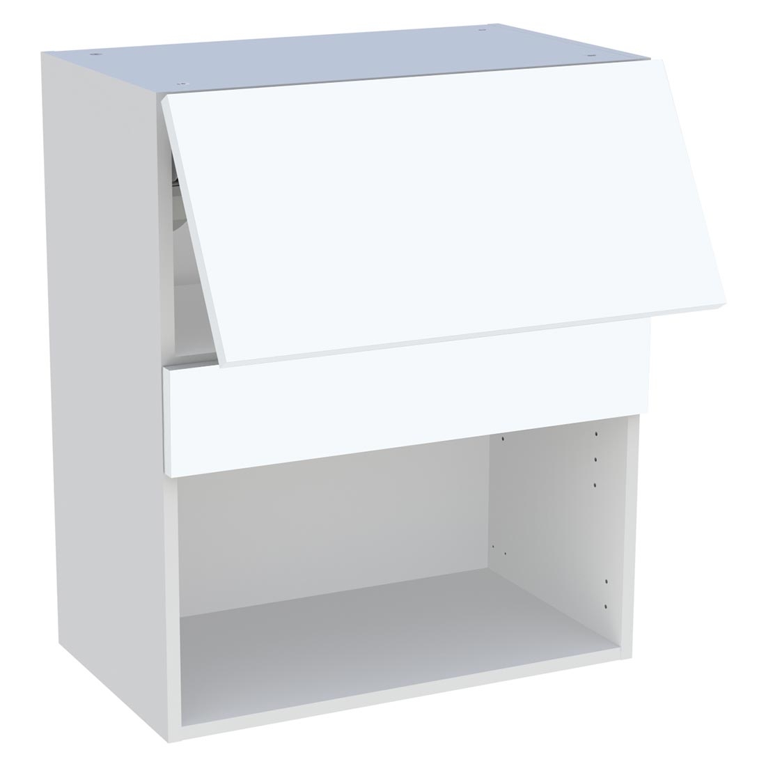 Meuble haut cuisine 1 porte relevante H. 72 cm x L. 60 cm - Blanc mat