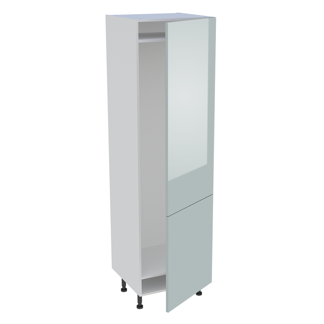 Colonne cuisine 2 portes H. 216,6 cm x L. 60 cm - CFR2P602 - Gris cendre brillant