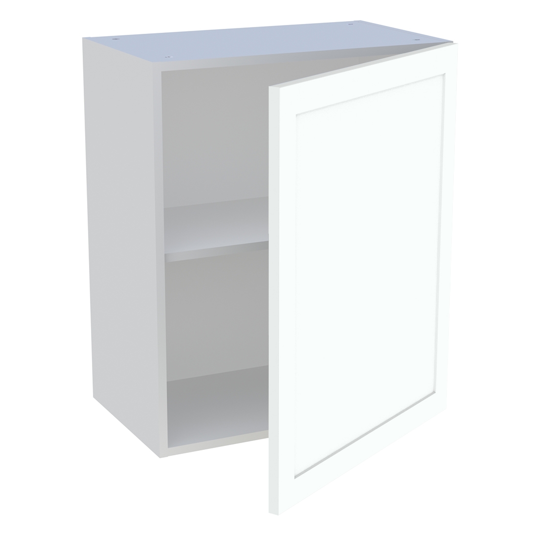 Meuble haut cuisine 1 porte H. 72 cm x L. 60 cm - Blanc cadre