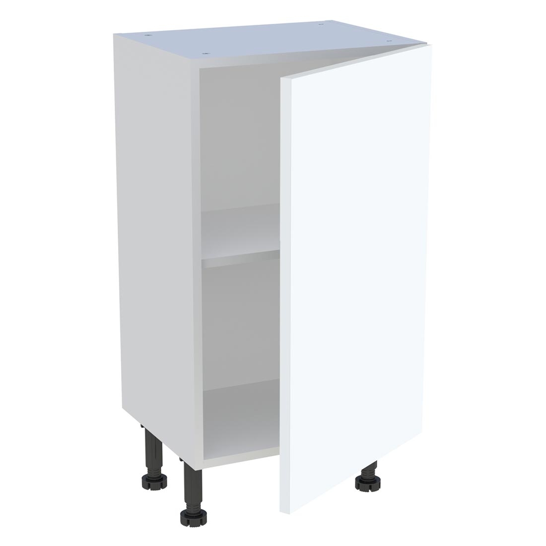 Meuble bas cuisine 1 porte H. 87 cm x L. 45 cm x P. 36,9 cm - Blanc mat