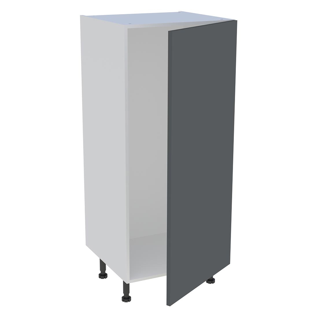 Demi colonne cuisine 1 porte H. 129,6 cm x L. 60 cm - Gris ardoise mat