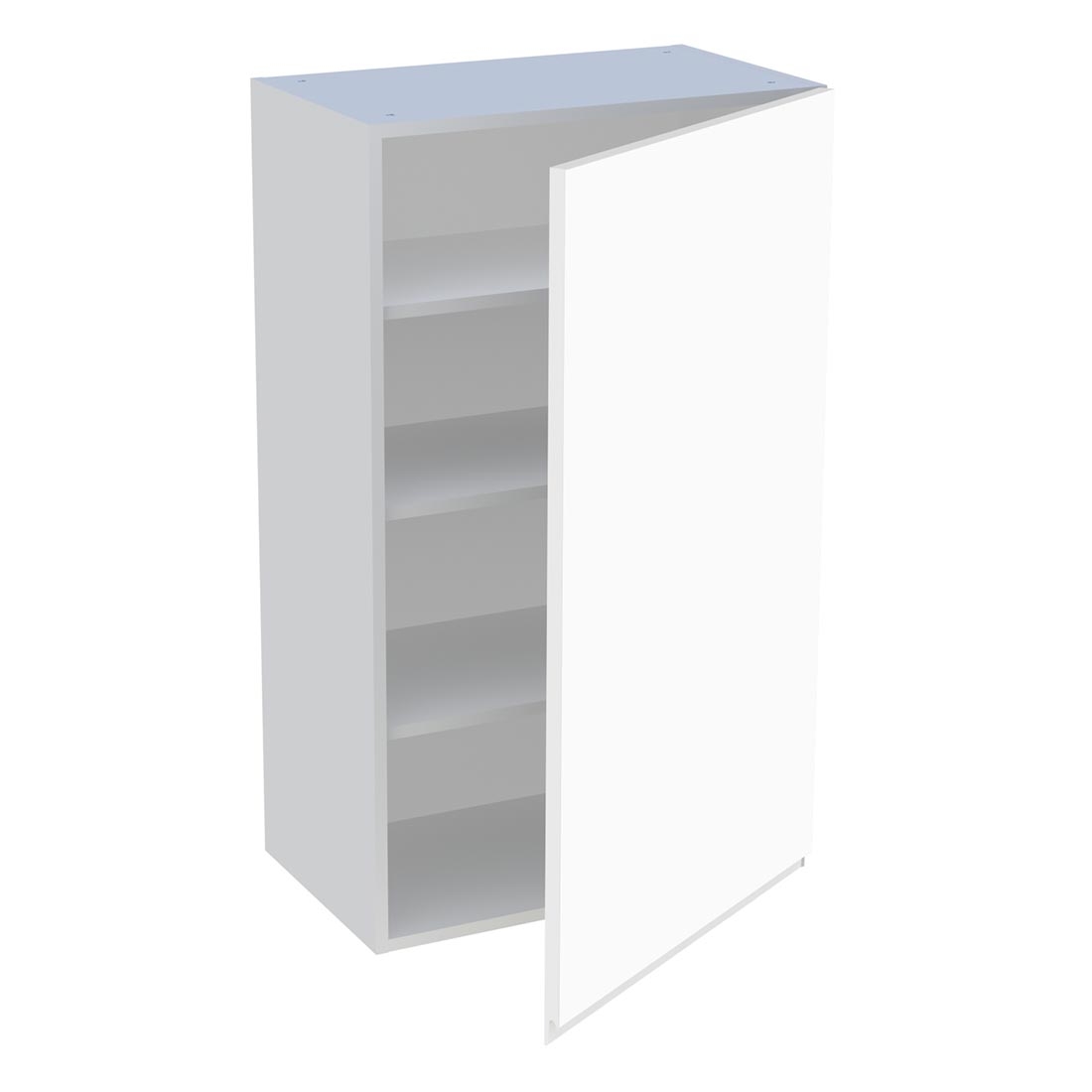 Meuble haut cuisine 1 porte H. 100,8 cm x L. 60 cm - Blanc mat sans poignée