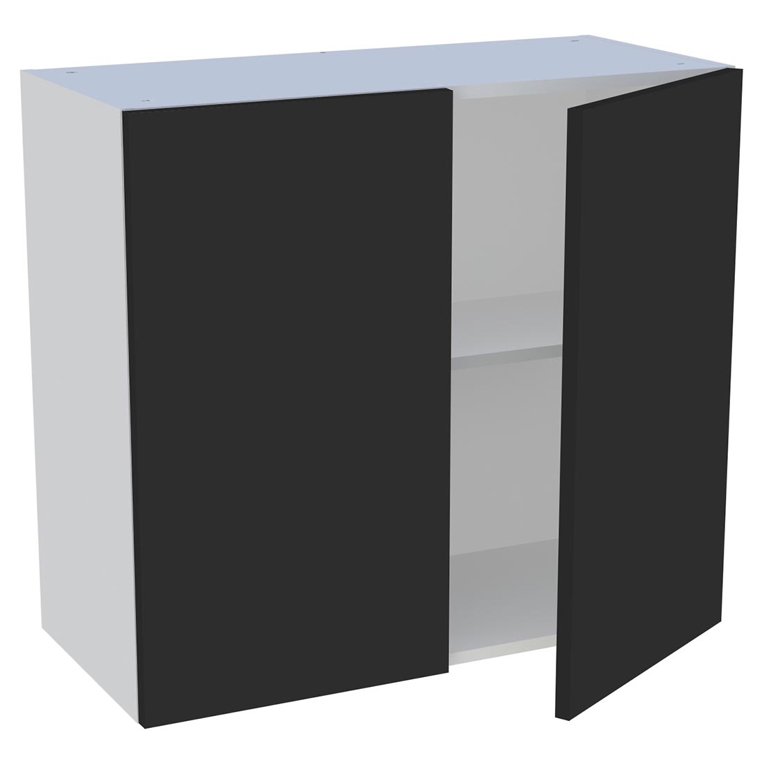Meuble haut cuisine 2 portes H. 72 cm x L. 80 cm - Noir mat