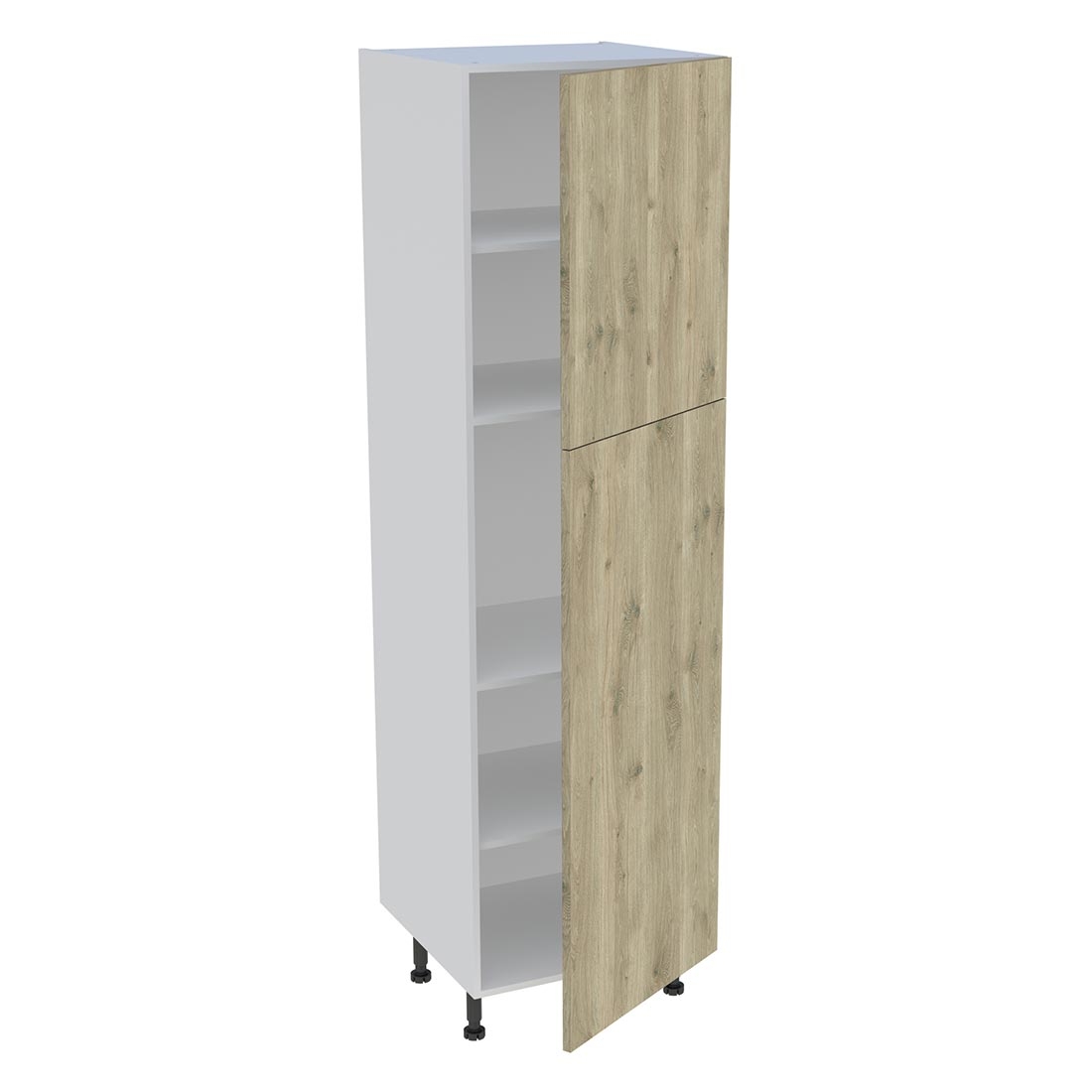 Colonne cuisine 2 portes H. 216,6 cm x L. 60 cm - C2P602 - Chêne doré