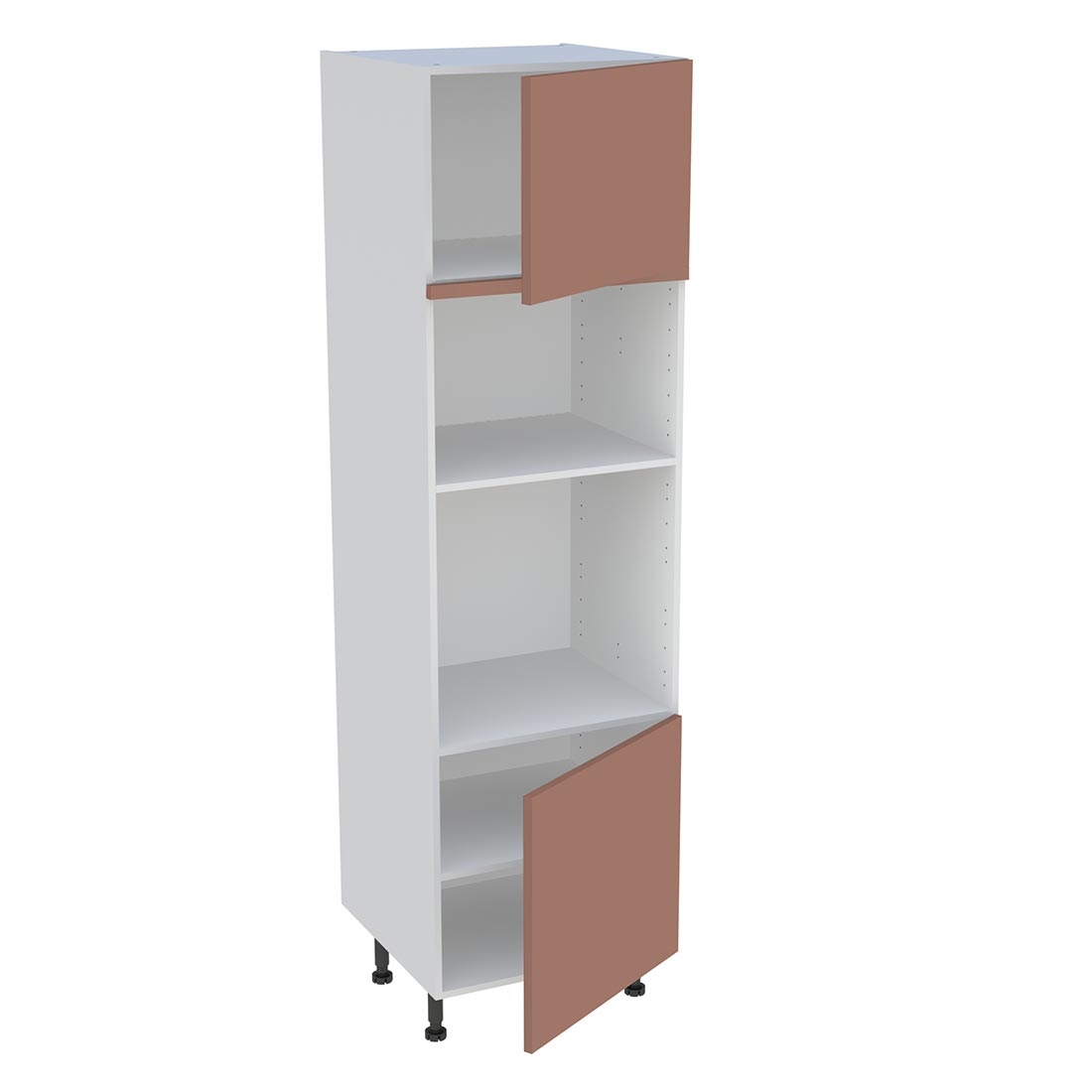 Colonne cuisine 2 portes H. 216,6 cm x L. 60 cm - CFMO2P - Terracotta mat