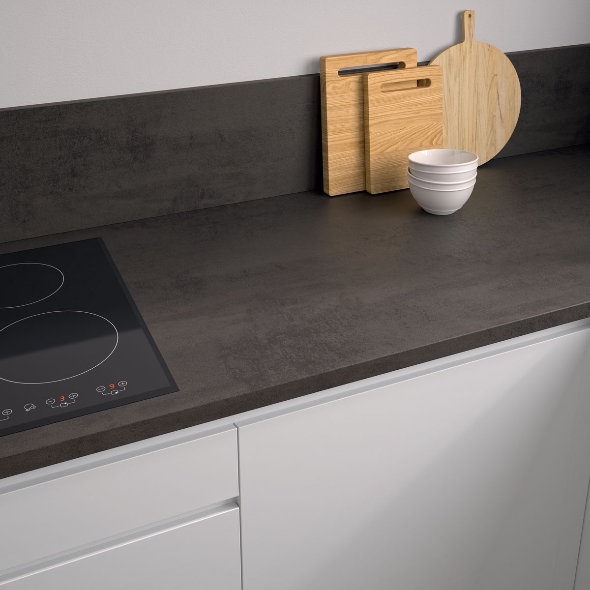 Plan de travail sur mesure stratifié Basalte